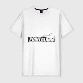 Мужская футболка премиум с принтом Point Blank в Тюмени, 92% хлопок, 8% лайкра | приталенный силуэт, круглый вырез ворота, длина до линии бедра, короткий рукав | 