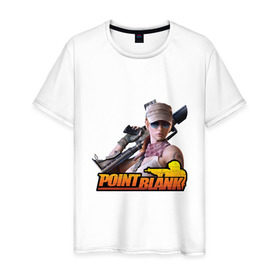 Мужская футболка хлопок с принтом Point Blank в Тюмени, 100% хлопок | прямой крой, круглый вырез горловины, длина до линии бедер, слегка спущенное плечо. | point blank | поинт блэнк