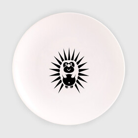 Тарелка с принтом Колючий ёжик в Тюмени, фарфор | диаметр - 210 мм
диаметр для нанесения принта - 120 мм | еж | иглы | колючки | панк | шипы
