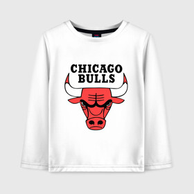 Детский лонгслив хлопок с принтом Chicago Bulls в Тюмени, 100% хлопок | круглый вырез горловины, полуприлегающий силуэт, длина до линии бедер | chicago bulls | newtop | swag | swag style | toplanding | одежда сваг | сваг | сваг стиль | свег | свог | свэг | чикаго булз
