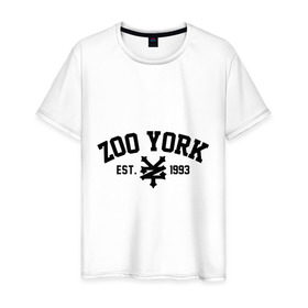 Мужская футболка хлопок с принтом Zoo York в Тюмени, 100% хлопок | прямой крой, круглый вырез горловины, длина до линии бедер, слегка спущенное плечо. | 300 | york | zoo | антибренд | зоо | йорк