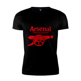 Мужская футболка премиум с принтом Arsenal в Тюмени, 92% хлопок, 8% лайкра | приталенный силуэт, круглый вырез ворота, длина до линии бедра, короткий рукав | арсенал | лондон