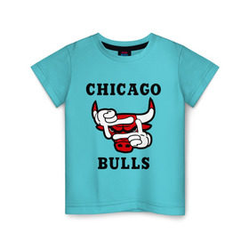 Детская футболка хлопок с принтом Chicago Bulls Swag в Тюмени, 100% хлопок | круглый вырез горловины, полуприлегающий силуэт, длина до линии бедер | bulls | chicago | new | swag | буллс | чикаго