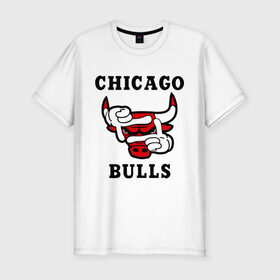 Мужская футболка премиум с принтом Chicago Bulls Swag в Тюмени, 92% хлопок, 8% лайкра | приталенный силуэт, круглый вырез ворота, длина до линии бедра, короткий рукав | bulls | chicago | new | swag | буллс | чикаго