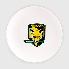 Тарелка с принтом Foxhound в Тюмени, фарфор | диаметр - 210 мм
диаметр для нанесения принта - 120 мм | лиса