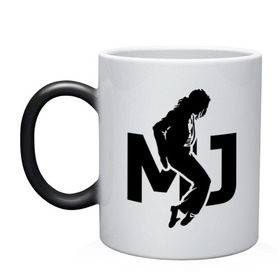 Кружка хамелеон с принтом Майкл Джексон в Тюмени, керамика | меняет цвет при нагревании, емкость 330 мл | jackson | king | michael | music | pop | джексон | джэксон | король | майкл | музыка | поп | попса