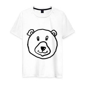 Мужская футболка хлопок с принтом Медведь в Тюмени, 100% хлопок | прямой крой, круглый вырез горловины, длина до линии бедер, слегка спущенное плечо. | Тематика изображения на принте: русь