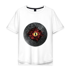 Мужская футболка хлопок Oversize с принтом Dark Souls в Тюмени, 100% хлопок | свободный крой, круглый ворот, “спинка” длиннее передней части | dark souls | praise the sun | you died | дарк соулс