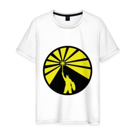 Мужская футболка хлопок с принтом Dark Souls в Тюмени, 100% хлопок | прямой крой, круглый вырез горловины, длина до линии бедер, слегка спущенное плечо. | 