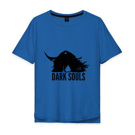 Мужская футболка хлопок Oversize с принтом Dark Souls в Тюмени, 100% хлопок | свободный крой, круглый ворот, “спинка” длиннее передней части | dark souls | praise the sun | you died | дарк соулс | темные души