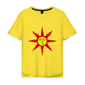 Мужская футболка хлопок Oversize с принтом Dark Souls в Тюмени, 100% хлопок | свободный крой, круглый ворот, “спинка” длиннее передней части | dark souls