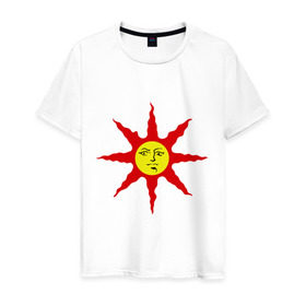 Мужская футболка хлопок с принтом Dark Souls в Тюмени, 100% хлопок | прямой крой, круглый вырез горловины, длина до линии бедер, слегка спущенное плечо. | dark souls
