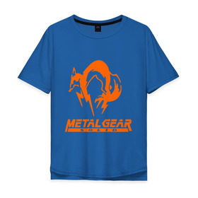Мужская футболка хлопок Oversize с принтом Metal Gear Solid Fox в Тюмени, 100% хлопок | свободный крой, круглый ворот, “спинка” длиннее передней части | лиса