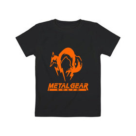 Детская футболка хлопок с принтом Metal Gear Solid Fox в Тюмени, 100% хлопок | круглый вырез горловины, полуприлегающий силуэт, длина до линии бедер | Тематика изображения на принте: лиса