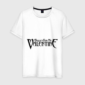 Мужская футболка хлопок с принтом Bullet for my Valentine в Тюмени, 100% хлопок | прямой крой, круглый вырез горловины, длина до линии бедер, слегка спущенное плечо. | band | bullet | logo | music | rock | valentine