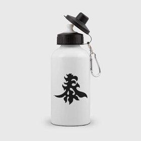 Бутылка спортивная с принтом Японский иероглиф - Богатство в Тюмени, металл | емкость — 500 мл, в комплекте две пластиковые крышки и карабин для крепления | богатство | иероглиф | калллиграфия | китай | япония