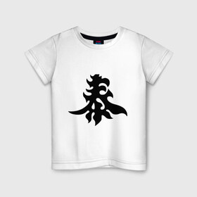 Детская футболка хлопок с принтом Японский иероглиф - Богатство в Тюмени, 100% хлопок | круглый вырез горловины, полуприлегающий силуэт, длина до линии бедер | богатство | иероглиф | калллиграфия | китай | япония