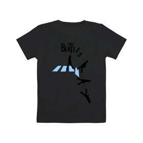 Детская футболка хлопок с принтом The Beatles break down в Тюмени, 100% хлопок | круглый вырез горловины, полуприлегающий силуэт, длина до линии бедер | beatles | break | down | битлз | группа | падение