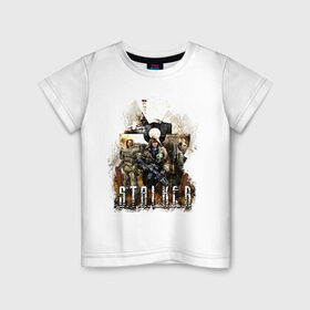 Детская футболка хлопок с принтом S.T.A.L.K.E.R. Legends в Тюмени, 100% хлопок | круглый вырез горловины, полуприлегающий силуэт, длина до линии бедер | legend | stalker | зона | игра | легенда | сталкер