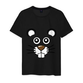 Мужская футболка хлопок с принтом Грызун в Тюмени, 100% хлопок | прямой крой, круглый вырез горловины, длина до линии бедер, слегка спущенное плечо. | грызун | животное | крыса | мышь | хомяк
