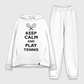 Женский костюм хлопок Oversize с принтом Play tennis в Тюмени,  |  | ракетка | тенис | теннис | теннисист