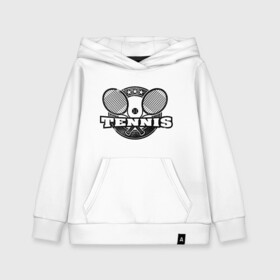 Детская толстовка хлопок с принтом Tennis в Тюмени, 100% хлопок | Круглый горловой вырез, эластичные манжеты, пояс, капюшен | ракетка | тенис | теннис | теннисист