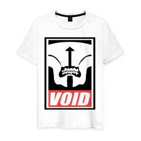 Мужская футболка хлопок с принтом Faceless Void Dota2 в Тюмени, 100% хлопок | прямой крой, круглый вырез горловины, длина до линии бедер, слегка спущенное плечо. | dota | faceless | obey | void | войд | дота
