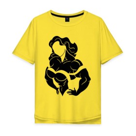 Мужская футболка хлопок Oversize с принтом Фитоняшка в Тюмени, 100% хлопок | свободный крой, круглый ворот, “спинка” длиннее передней части | Тематика изображения на принте: 