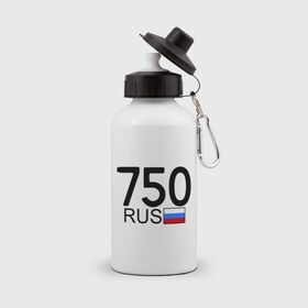 Бутылка спортивная с принтом Московская область - 750 в Тюмени, металл | емкость — 500 мл, в комплекте две пластиковые крышки и карабин для крепления | 