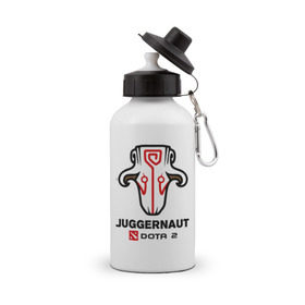 Бутылка спортивная с принтом Juggernaut Dota2 в Тюмени, металл | емкость — 500 мл, в комплекте две пластиковые крышки и карабин для крепления | dota | juggernaut | джаггернаут | дота