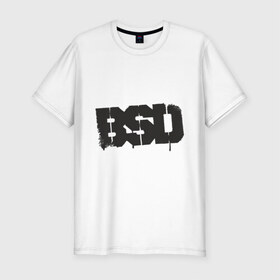 Мужская футболка премиум с принтом BSD в Тюмени, 92% хлопок, 8% лайкра | приталенный силуэт, круглый вырез ворота, длина до линии бедра, короткий рукав | bmx | bsd