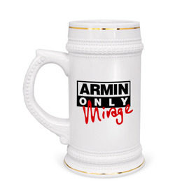 Кружка пивная с принтом Armin only - mirage в Тюмени,  керамика (Материал выдерживает высокую температуру, стоит избегать резкого перепада температур) |  объем 630 мл | addicted | buuren | mirage | van | аrmin