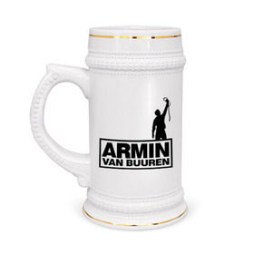 Кружка пивная с принтом Armin van buuren в Тюмени,  керамика (Материал выдерживает высокую температуру, стоит избегать резкого перепада температур) |  объем 630 мл | addicted | buuren | van | аrmin
