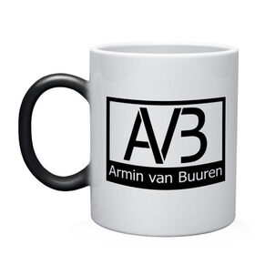 Кружка хамелеон с принтом Armin van buuren logo в Тюмени, керамика | меняет цвет при нагревании, емкость 330 мл | Тематика изображения на принте: addicted | buuren | van | аrmin