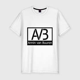 Мужская футболка премиум с принтом Armin van buuren logo в Тюмени, 92% хлопок, 8% лайкра | приталенный силуэт, круглый вырез ворота, длина до линии бедра, короткий рукав | addicted | buuren | van | аrmin