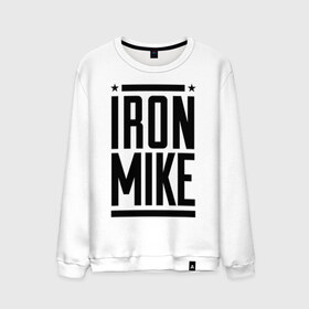 Мужской свитшот хлопок с принтом Iron Mike в Тюмени, 100% хлопок |  | iron | mike | бокс | железный | замбидис | майк | чемпион