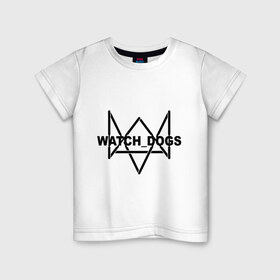 Детская футболка хлопок с принтом Watch_Dogs в Тюмени, 100% хлопок | круглый вырез горловины, полуприлегающий силуэт, длина до линии бедер | watch dogs