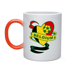 Кружка хамелеон с принтом Сборная Бельгии по Футболу в Тюмени, керамика | меняет цвет при нагревании, емкость 330 мл | belgium | бельгия | мяч | сборная | флаг бельгии | футбол