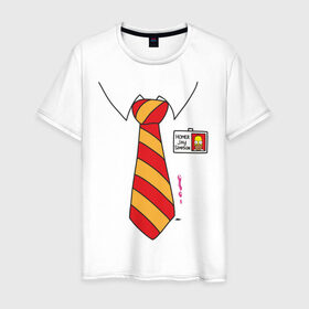 Мужская футболка хлопок с принтом Костюм Гомера в Тюмени, 100% хлопок | прямой крой, круглый вырез горловины, длина до линии бедер, слегка спущенное плечо. | гомер