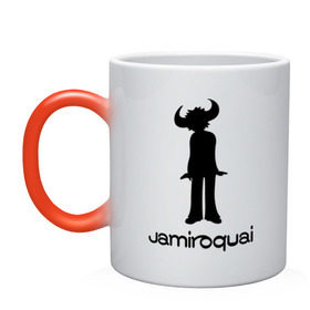 Кружка хамелеон с принтом Jamiroquai в Тюмени, керамика | меняет цвет при нагревании, емкость 330 мл | funk | jamiroquai | jazz | джаз | джамирокуай | фанк