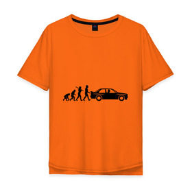 Мужская футболка хлопок Oversize с принтом Бмв эволюция в Тюмени, 100% хлопок | свободный крой, круглый ворот, “спинка” длиннее передней части | bmw | evolution | автомобиль | бмв | развитие | эволюция