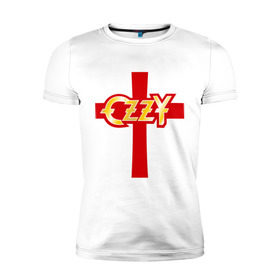 Мужская футболка премиум с принтом Ozzy Osbourne (Оззи Осборн) в Тюмени, 92% хлопок, 8% лайкра | приталенный силуэт, круглый вырез ворота, длина до линии бедра, короткий рукав | 