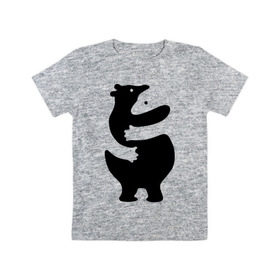 Детская футболка хлопок с принтом Медвежий Инь-Янь в Тюмени, 100% хлопок | круглый вырез горловины, полуприлегающий силуэт, длина до линии бедер | медведь | обнимашки | объятия