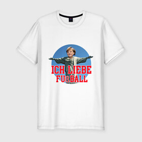 Мужская футболка премиум с принтом Ich liebe bubball в Тюмени, 92% хлопок, 8% лайкра | приталенный силуэт, круглый вырез ворота, длина до линии бедра, короткий рукав | бразилия