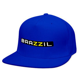 Кепка снепбек с прямым козырьком с принтом Brazzil в Тюмени, хлопок 100% |  | brazzers | бразилия
