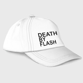 Бейсболка с принтом Death by flash в Тюмени, 100% хлопок | классический козырек, металлическая застежка-регулятор размера | Тематика изображения на принте: flash