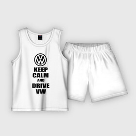 Детская пижама с шортами хлопок с принтом Keep calm and drive vw в Тюмени,  |  | calm | drive | keep | volkswagen | веди | води | вольксваген | оставайся | сохраняй | спокойствие