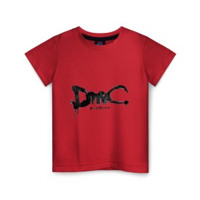 Детская футболка хлопок с принтом Эмблема Devil May Cry в Тюмени, 100% хлопок | круглый вырез горловины, полуприлегающий силуэт, длина до линии бедер | dmc | данте