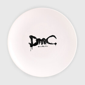 Тарелка 3D с принтом Эмблема Devil May Cry в Тюмени, фарфор | диаметр - 210 мм
диаметр для нанесения принта - 120 мм | dmc | данте