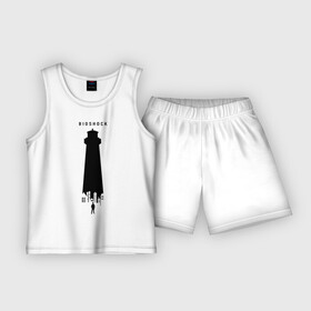 Детская пижама с шортами хлопок с принтом Биошок маяк в Тюмени,  |  | bioshock | burial at sea | биошок | большой папочка | букер | сестренки | элизабет